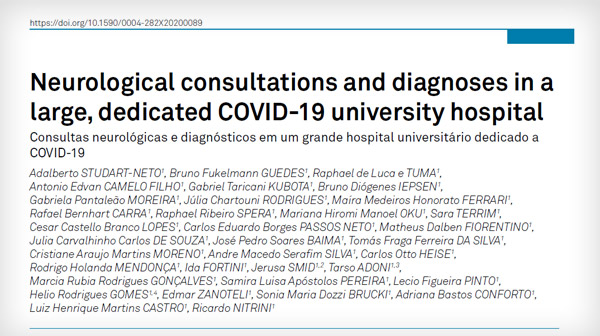 Neurological consultations and diagnoses in a large, dedicated COVID-19 university hospital